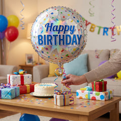 Vibrant 18" Happy Birthday Foil Balloon