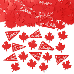 Red & White Canada Day Confetti Mix for Table Decorations