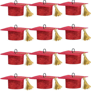 Class 101 - Graduation Felt Cap Balloon Weight - Red