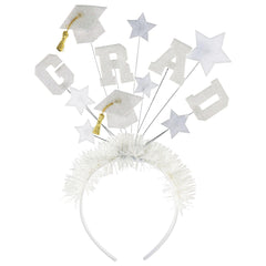 Class 101 - GRAD Graduation Headband, White