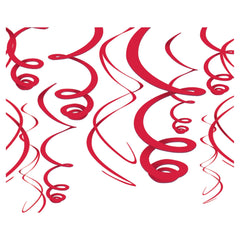 Class 101 - Vibrant Red Swirl Party Decorations