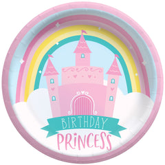Little Gym - Princess Castle Birthday Party Plates - 8.5" Round - 8 Ct.