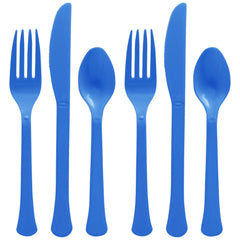 Little Gym - Royal Blue Assorted Plastic Cutlery Set - 200 Ct.