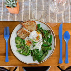 Little Gym - Royal Blue Assorted Plastic Cutlery Set - 200 Ct.
