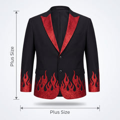 Men's Plus Size Devil Flame Jacket - Halloween Costume