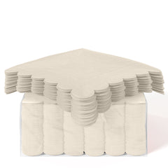 Ivory Scallop Beverage Napkins - 50 Ct.