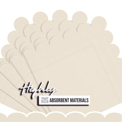 Ivory Scallop Beverage Napkins - 50 Ct.