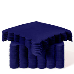 Navy Scallop Beverage Napkins - 50 Ct.