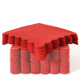 Red Scallop Beverage Napkins - 50 Ct.