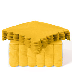 Yellow Scallop Beverage Napkins - 50 Ct.