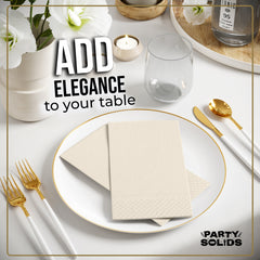 Ivory Guest Towel Napkins - 40 Ct.