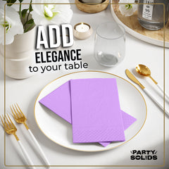 Lavender Guest Towel Napkins - 40 Ct.