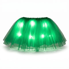 Festive Green Light-Up Adult Tutu