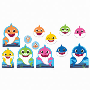 Baby Shark Cardstock Cutout Decorations, 12-Pack