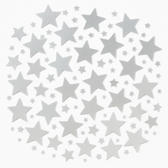 Shimmering Silver Star Confetti