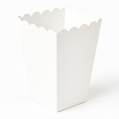 Mini White Popcorn Treat Boxes - 5 Pack