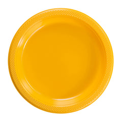 Get Air 9" Yellow Plastic Plates - 36 packs of 8 - 288 units