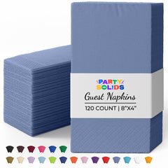 Silver Guest Towel Napkins | 120 Count