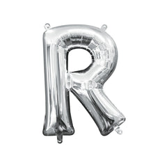 Class 101 -Silver Letter ""R"" Foil Balloon - Air Filled