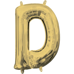 Class 101 -Gold Foil Air-Filled Letter ""D"" Balloon