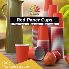 PMA - 9 Oz. Red Paper Cups | 50 Count