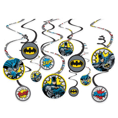 PMA - Batman Heroes Unite Swirl Decorations for Kids' Birthday Parties