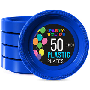 PMA - 7 In. Dark Blue Plastic Plates | 50 Count