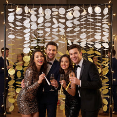 Gold Tissue Circle Backdrop Decoration - Large
