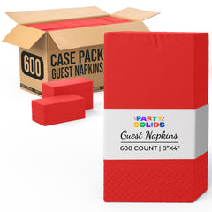 Red Guest Towel Napkins | 600 Count