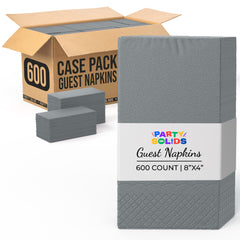 Silver Guest Towel Napkins | 600 Count