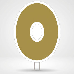 Gold Number 0 Yard Sign for Celebrations