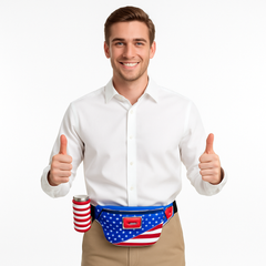 Patriotic Drink Holder Fanny Pack