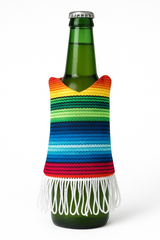 Fiesta Serape Bottle Cozy with Colorful Stripes