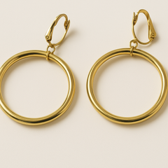 Jumbo Gold Pirate Hoop Earrings