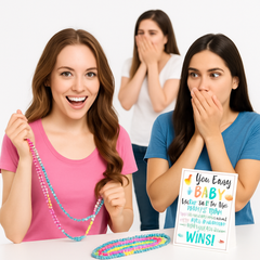 "Don't Say Baby" Pastel Bead Necklace Game for Baby Showers