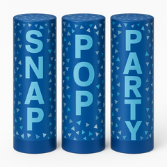 Blue Confetti Party Poppers - 3 Pack for Festive Celebrations