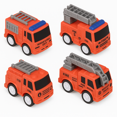 First Responders Fire Truck Toy Favor Pack - 4 Pieces
