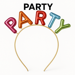 Colorful "PARTY" Balloon Letter Headband