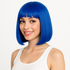 Royal Blue Long Bob Wig - Trendy Costume Accessory
