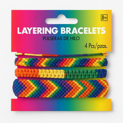 Rainbow Pride Layering Bracelets - 4 Pack