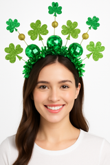 St. Patrick's Day Disco Ball Headband with Shamrocks