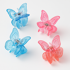 Colorful Butterfly Hair Clips - 24 Count