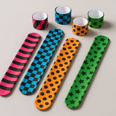 Glow In The Dark Slap Bracelets - 8 Pack