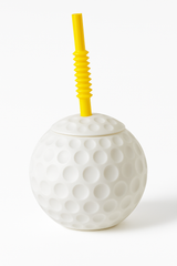 Golf Ball Sippy Cup with Straw