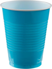 Caribbean Blue 18oz Plastic Tumbler Cups - Set of Solid Colors