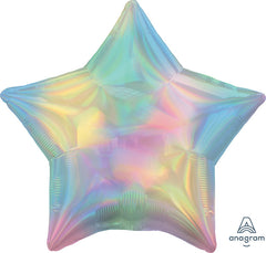 Pastel Iridescent Star Foil Balloon - 18"