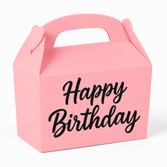 Pink & Black Gable Box for Birthday Celebrations