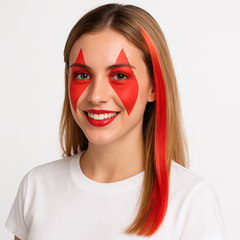 Vibrant Red Hair Extension for Team Spirit