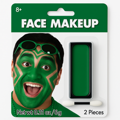 Festive Green Face Makeup - Team Spirit Edition