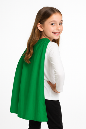 Festive Green Superhero Cape Costume Accessory - One Size